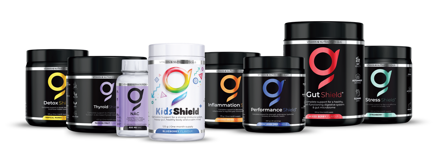 Vitamin G Nutraceuticals Full Product Range