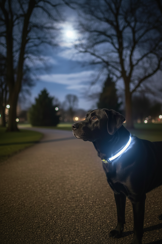 LED Dog Collar Night Lifestyle